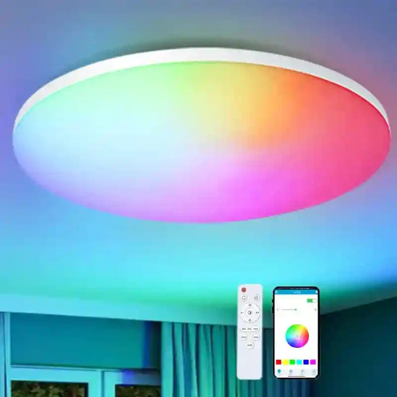 RGB Smart Ceiling Light Bluetooth App Controlled Dimmable 220V Tidesmit