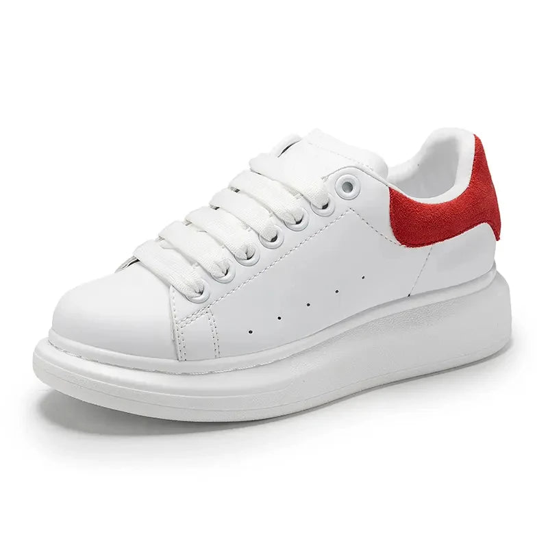 2023 Luxury White Shoes Brand Logo Custom Sneakers Male Female Vulcanize Shoes Thick Bottom Increased Vulcanized Shoes