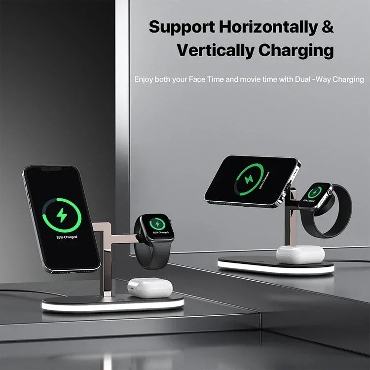 3-in-1 Portable Charger & 15W Fast Charging Power Bank - Black Tidesmit
