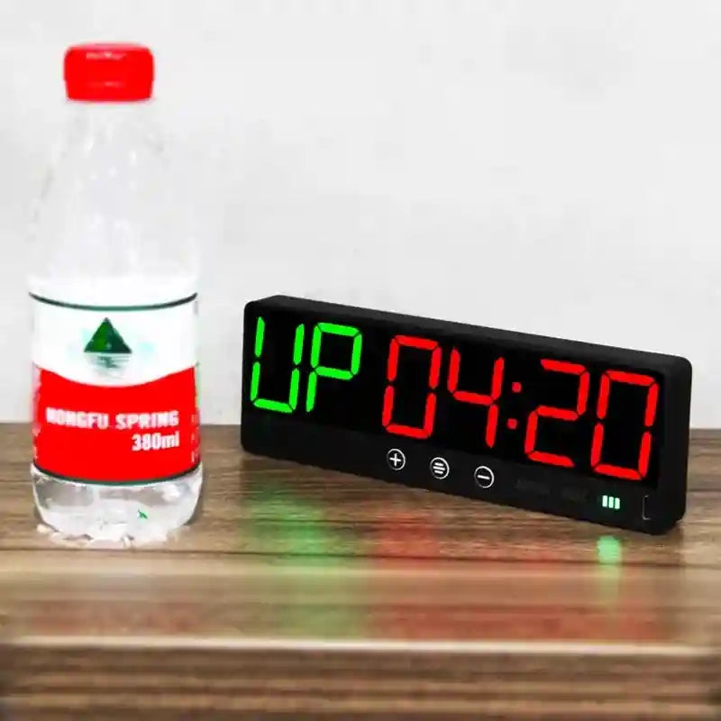 Gym Timer Clock - Rechargeable LED Countdown Timer for Home Fitness Tidesmit