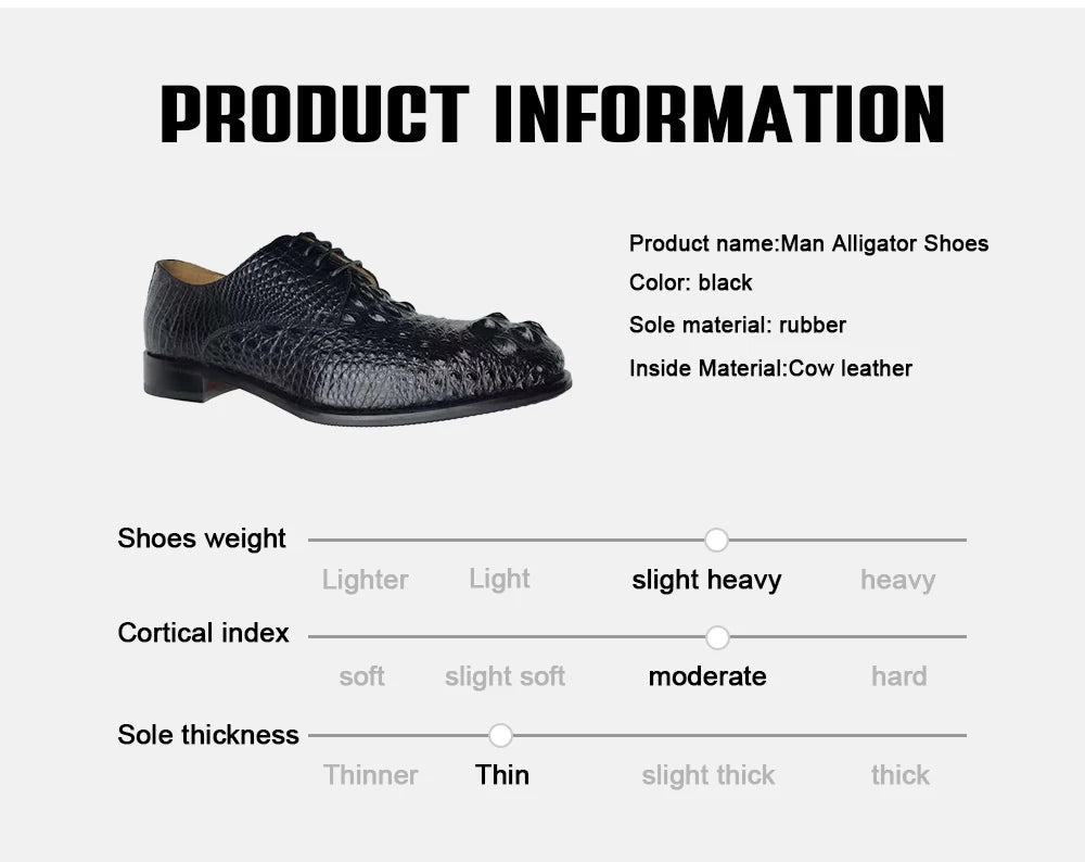 Goodyear Genuine Crocodile Leather Shoes Original Modish Stylish Alligator Dress Shoes Trendy New Customized Shoes Men
