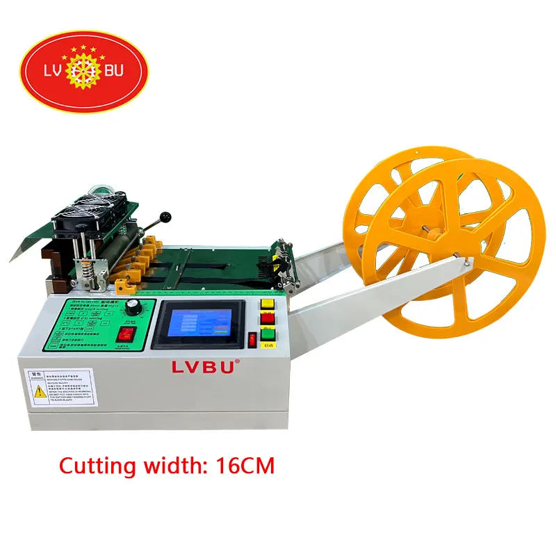 Computer Automatic Hot Knife and Cold Knife Webbing Velcro Label Cutting Machine