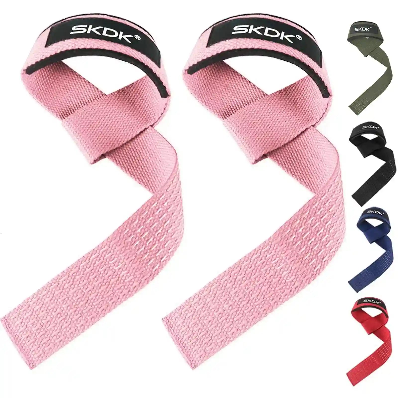 Weight Lifting Wrist Straps for Deadlifts - Adjustable Support 55cm Pink 55*3.5cm Tidesmit