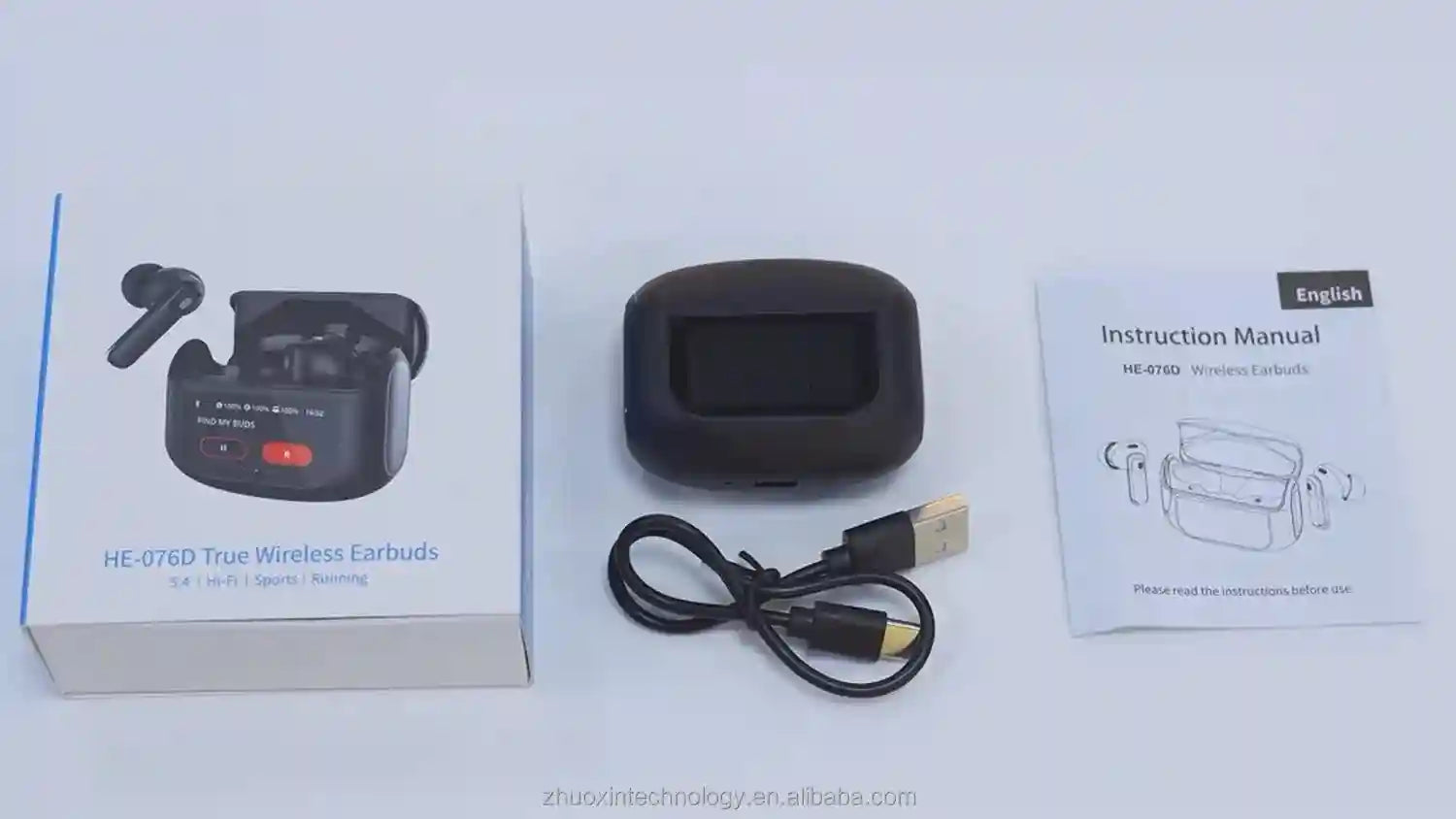Wireless Earbuds HE-076D with Touch Screen ANC by Tidesmit Tidesmit