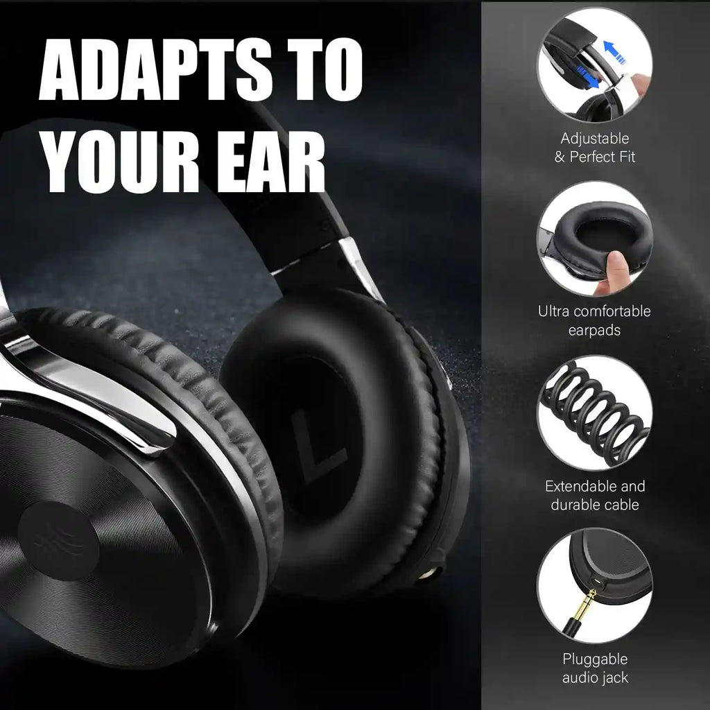 Wired Over-Ear Studio Monitor Headphones for Professional Audio Monitoring Tidesmit