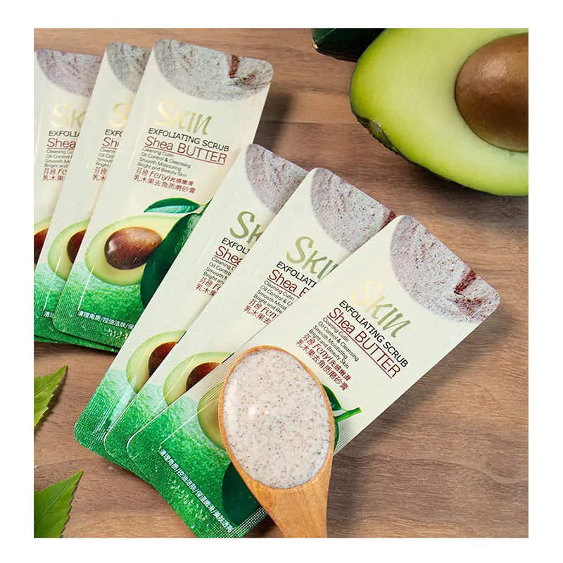Shea Butter Exfoliating Face Scrub & 5-Piece Gel Skin Care Set Scrubs Treatments Tidesmit