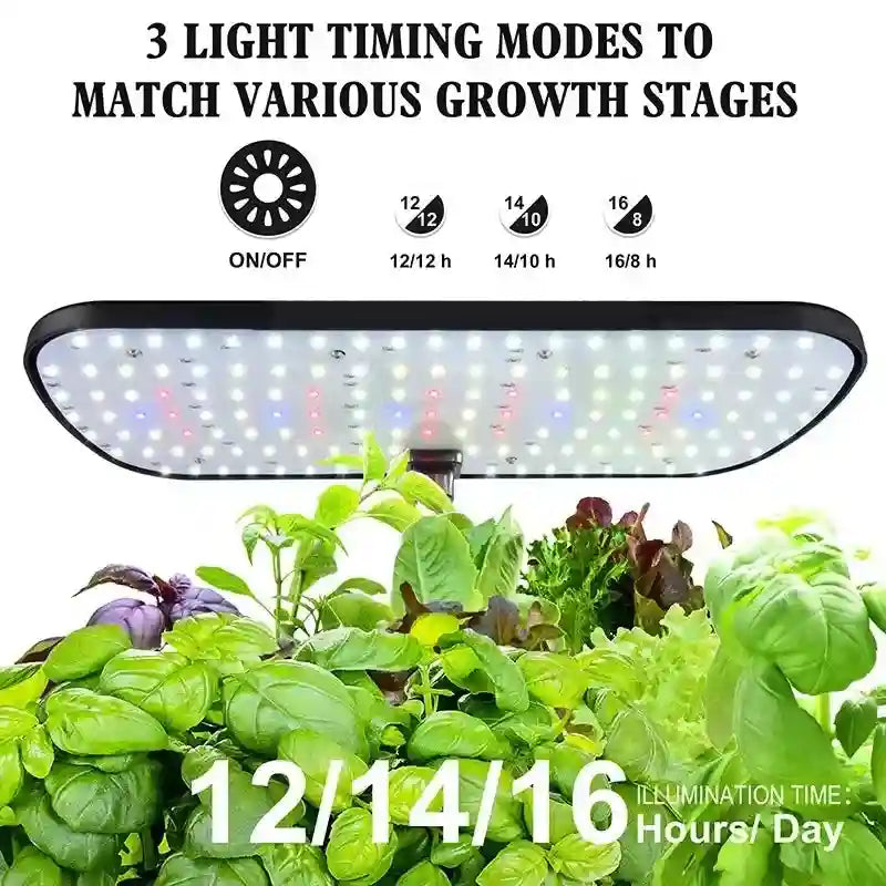 12 Pod Smart Hydroponic Indoor Garden with LED Grow Light Tidesmit