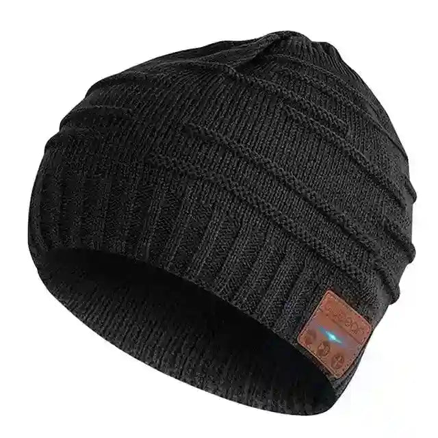 Bluetooth Music Beanie with Integrated Wireless Headphones - Warm Winter Hat Black Tidesmit