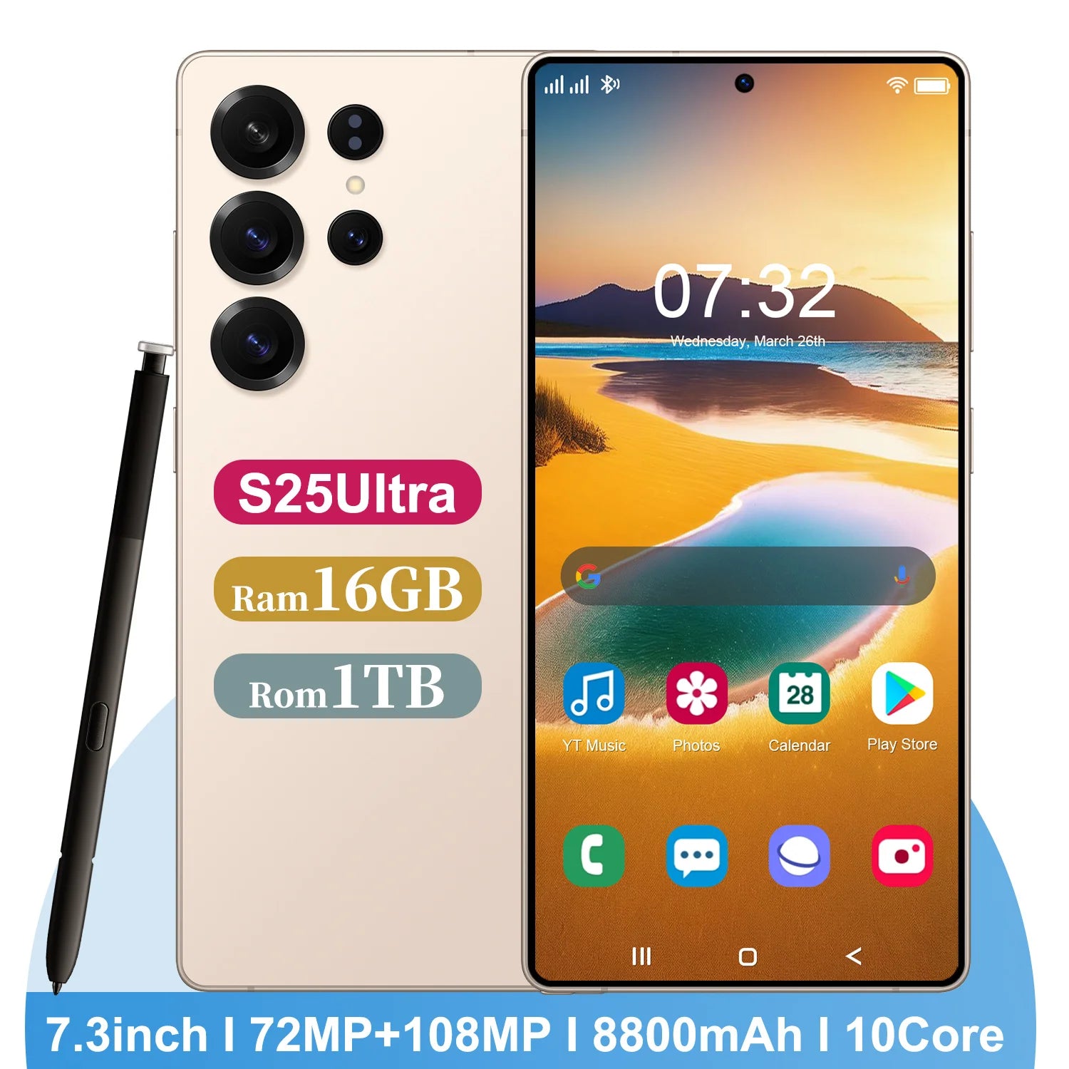 S25 Ultra 5G Smartphone - 1TB Storage, 16GB RAM, 7.3" AMOLED Tidesmit