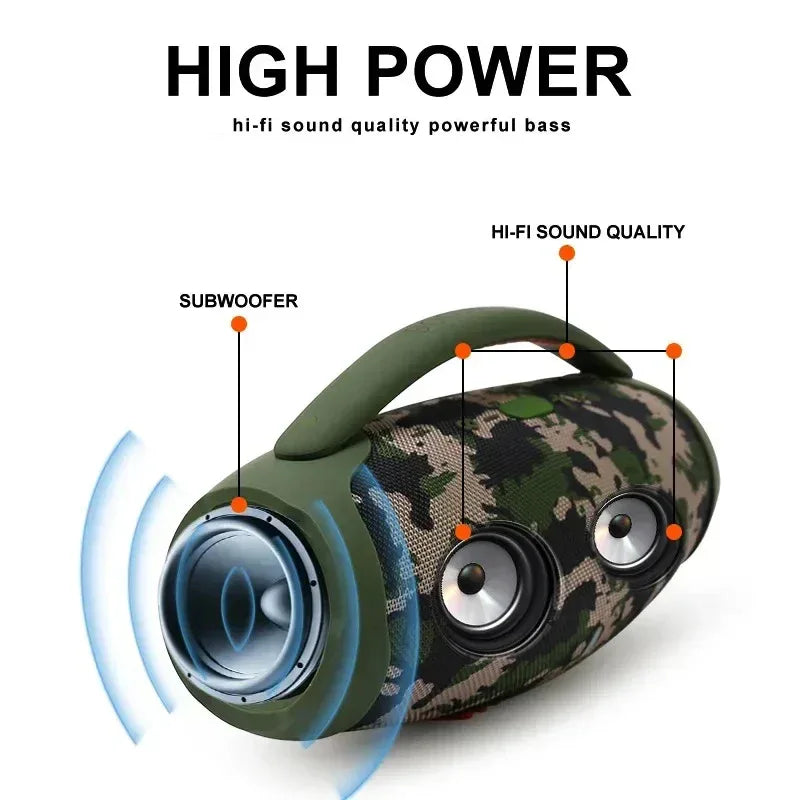 Portable Bluetooth Speaker: Waterproof Wireless Audio with Bass Boost My Store