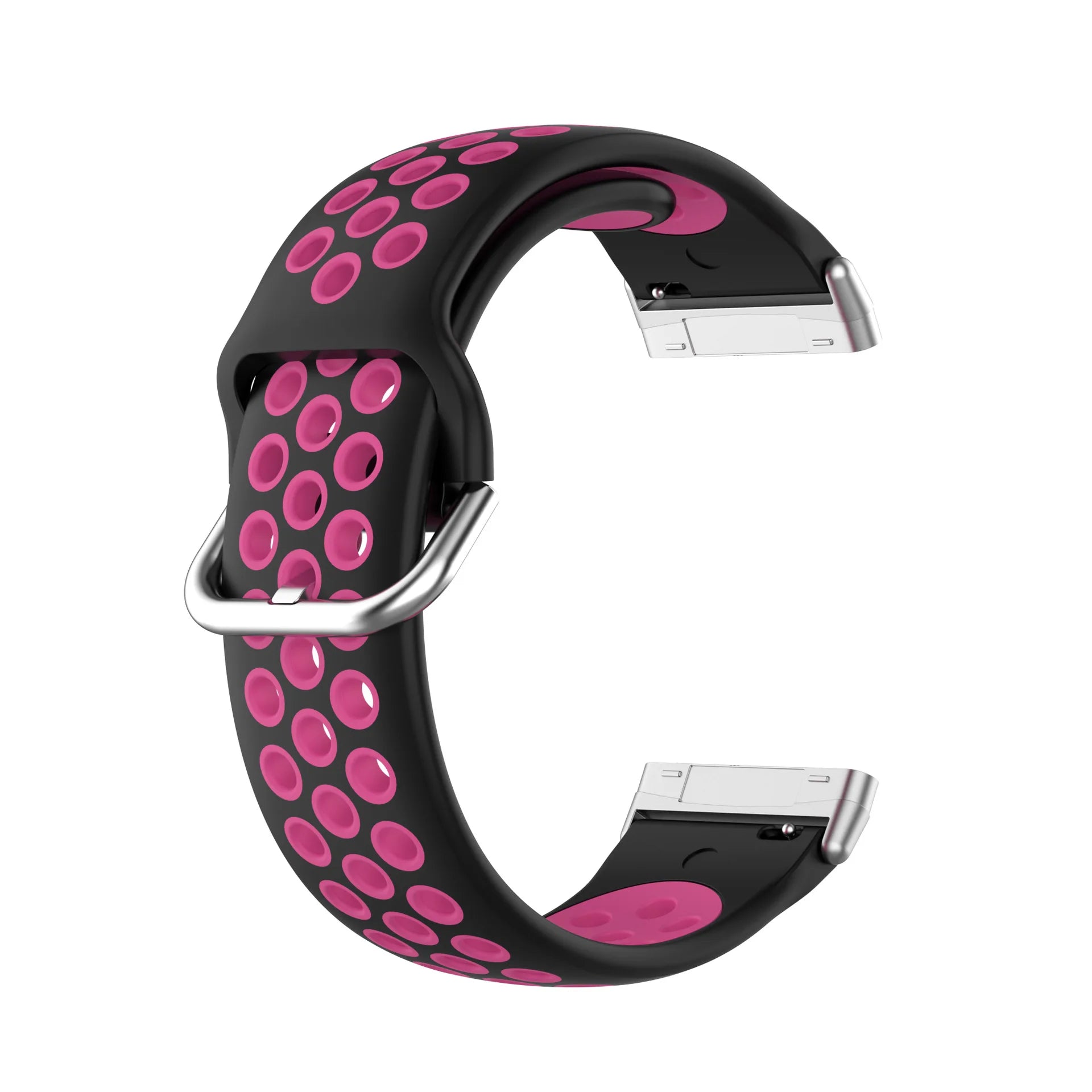 Colorful soft silicone sport wristband for Fitbit Versa 3 and Sense smartwatches in a comfortable strap design.