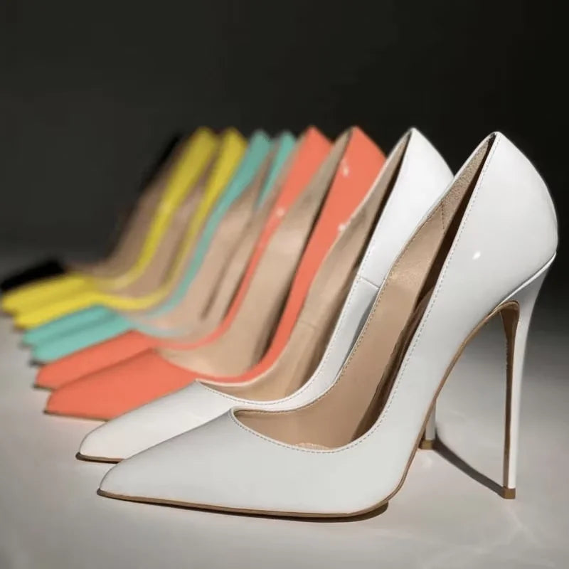Wholesale Luxury Designer Women's Heels Red Bottom Thin Bridal Black High Heel Pumps Sandals Genuine Leather Upper Slip-On
