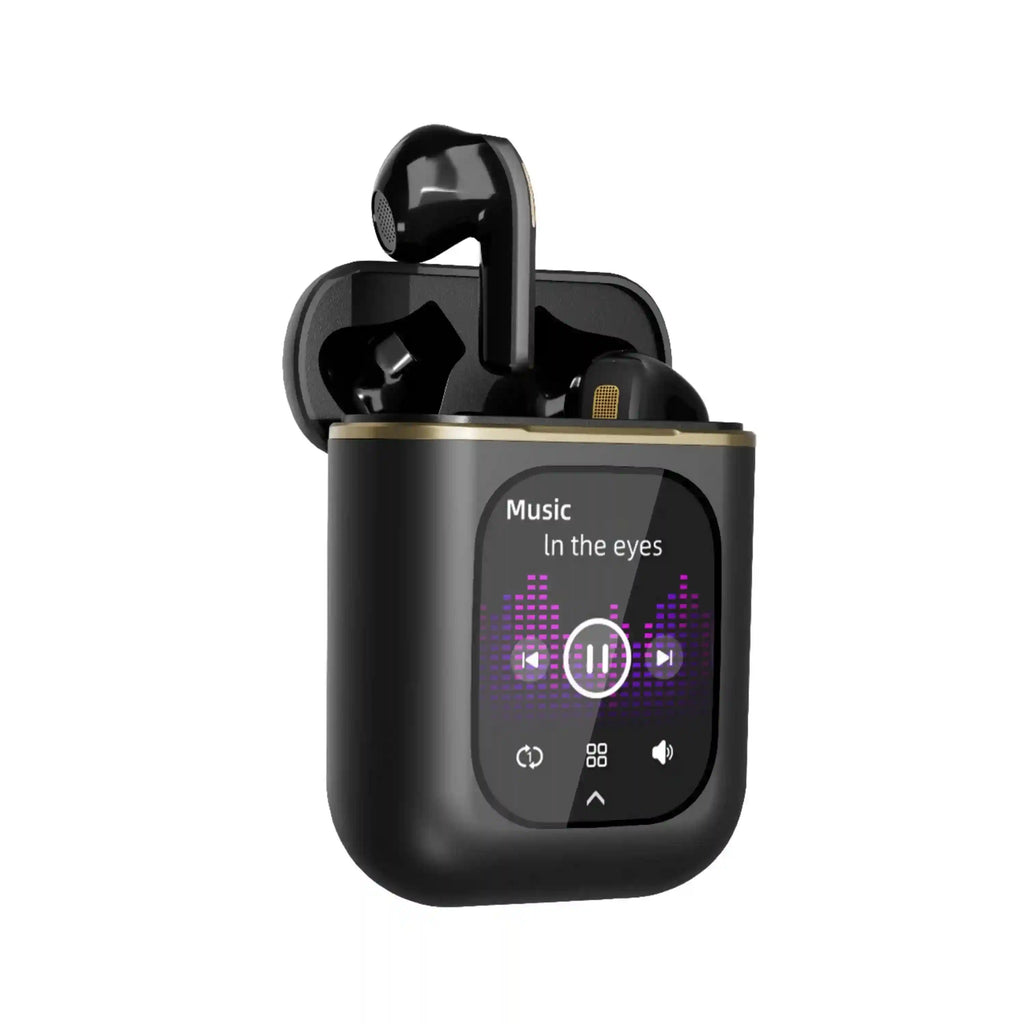 K2 Wireless Earbuds with LED Display by Tidesmit - Black/White Tidesmit