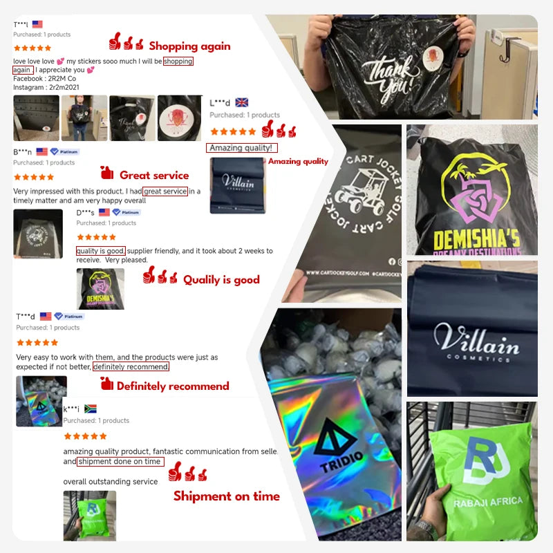 Guandu Customizable Waterproof & Moisture-proof Poly Plastic Mailing Bag Express Shipping Courier Bag Thick and Durable