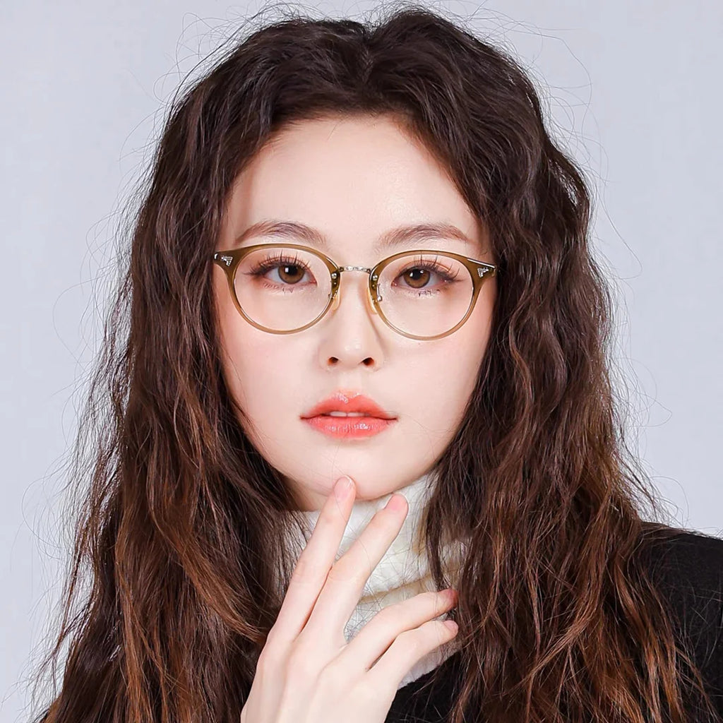 High Quality New Fashionable Vintage Luxury Brand Design Computer Print Anti Blue Light Prescription Unisex Glasses