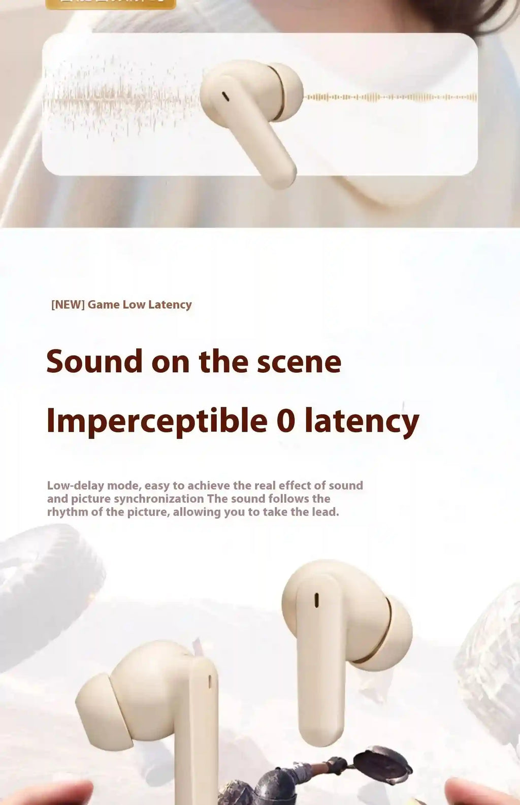 Tidesmit Wireless Bluetooth Earbuds with LED Power Display Tidesmit