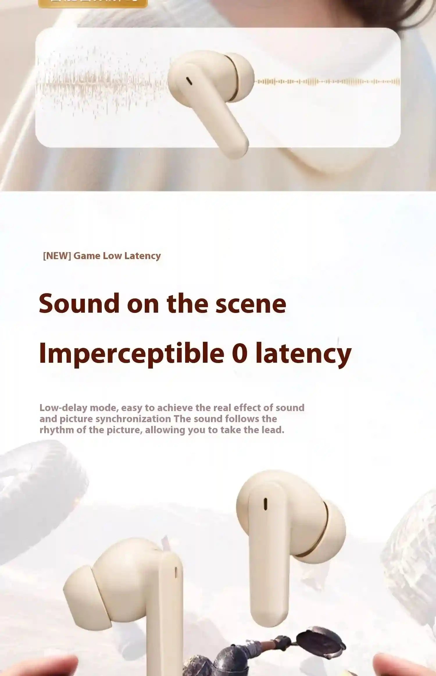 Tidesmit Wireless Bluetooth Earbuds with LED Power Display Tidesmit