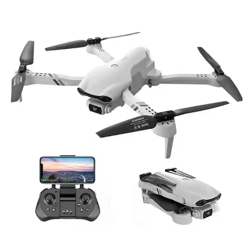 F10 Camera Drone with WiFi FPV, 4K Capability & Foldable White Design Tidesmit