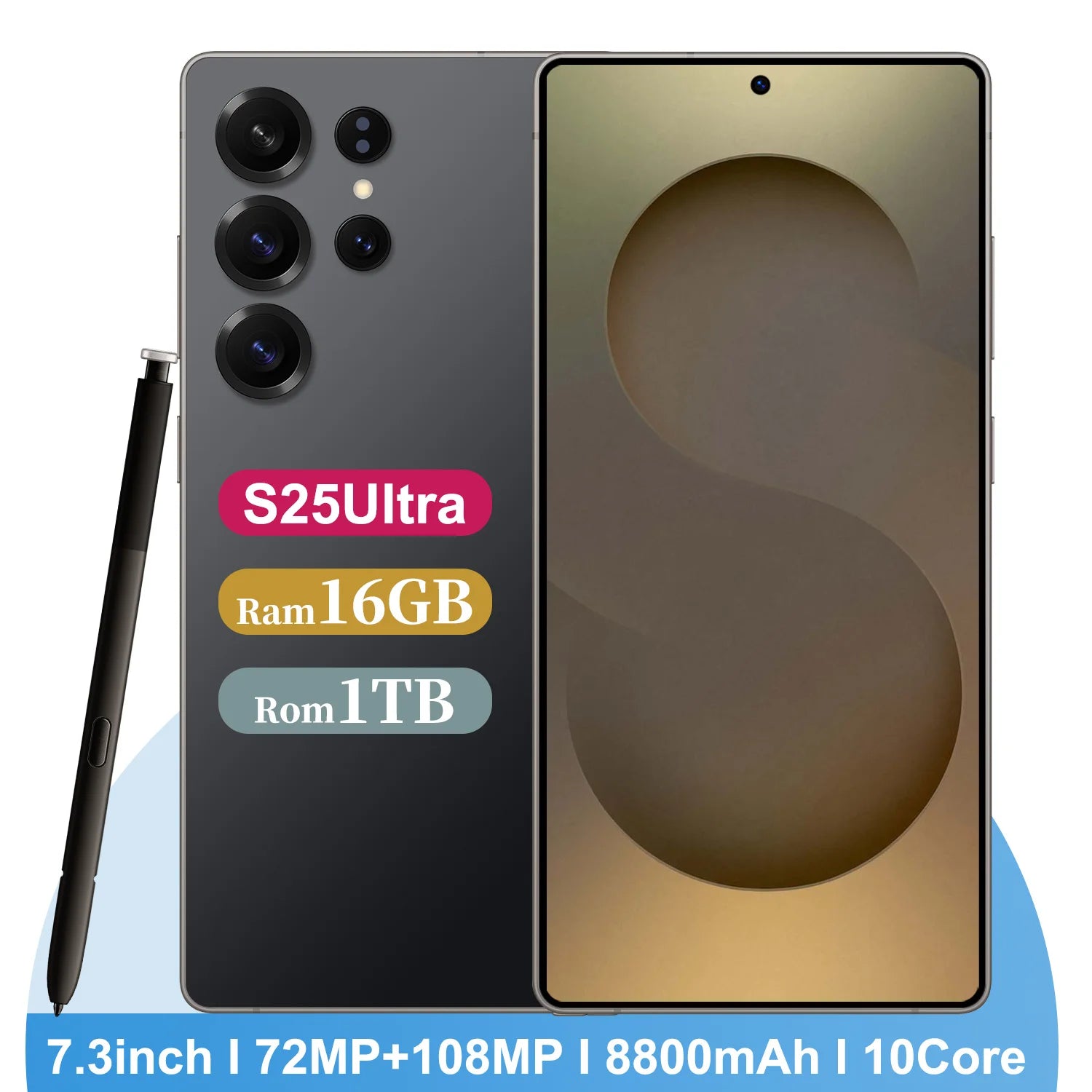 S25 Ultra 5G Smartphone 512GB - 8800mAh Dual SIM Unlocked Tidesmit