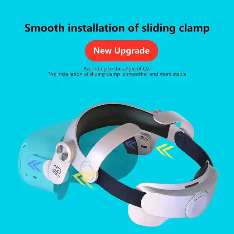 Adjustable VR Headset Headband for Meta Quest 2 Comfort Strap Tidesmit