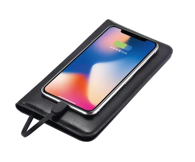 Portable Charger Wallet with Card Holder - Slim Leather PD Power Bank White Tidesmit