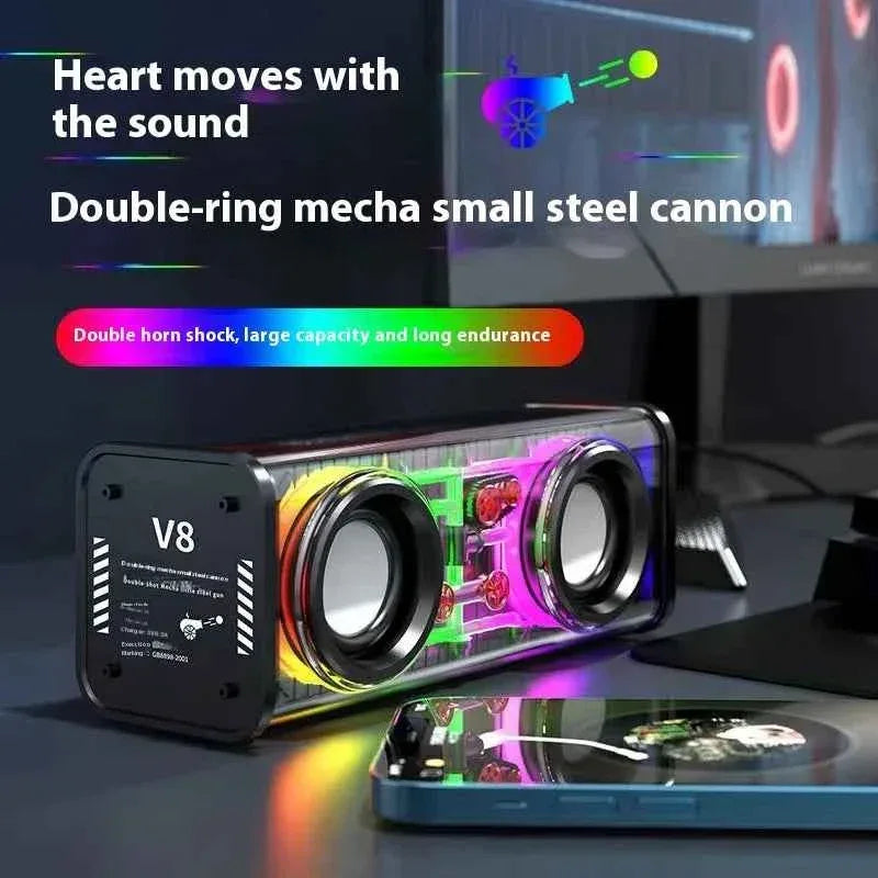 Mecha Portable Bluetooth Speaker with 360 Sound and RGB Light My Store