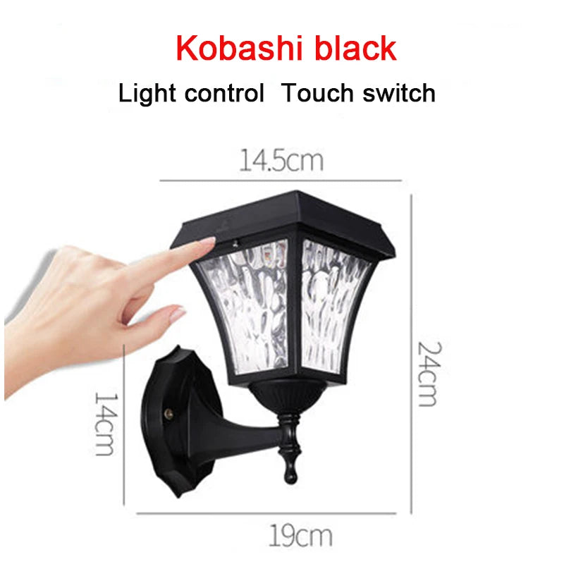 Solar Garden Decoration Outdoor LED Wall Light Street Outdoor Solar Panel Waterproof Sunlight Wall Lamps Solar Spotlights