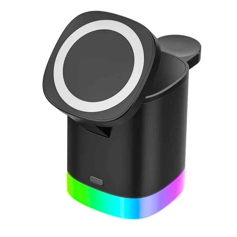 5-in-1 Magnetic Wireless Charger Stand & 10000mAh Power Bank Black Tidesmit