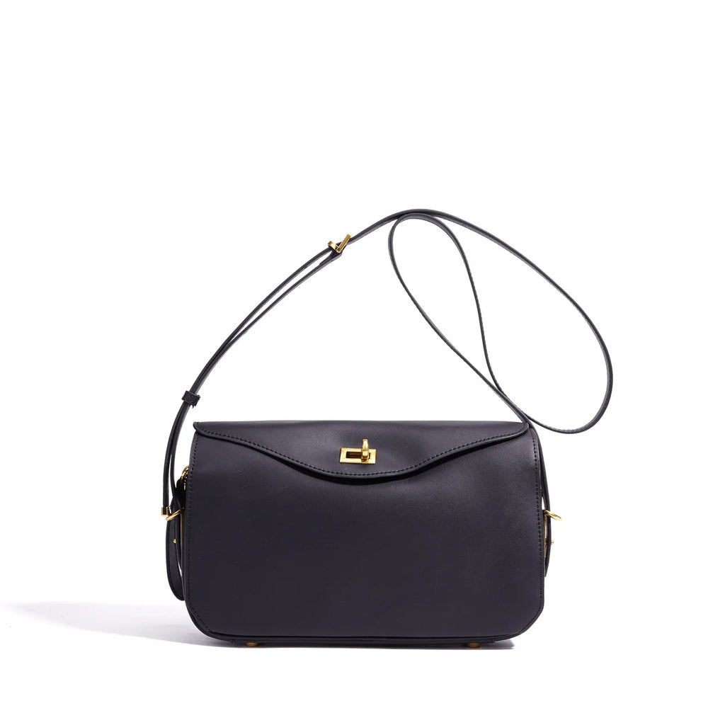 Early Spring 2026 High End Top Layer Cowhide Women Crossbody Bag Minimal Luxury Lightweight Shoulder Handbag