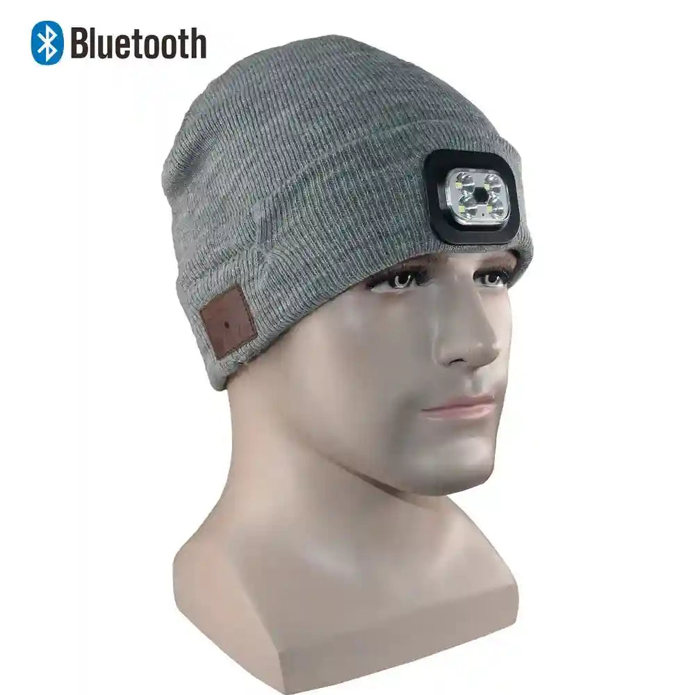 Bluetooth Beanie With LED Light | Rechargeable Wireless Music Hat Tidesmit