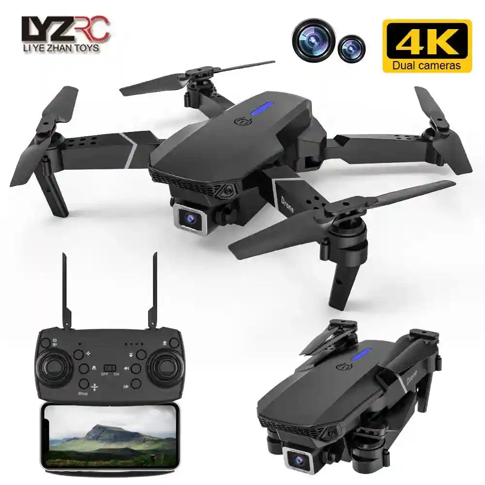 E88 4K UHD Camera Drone - Foldable GPS Quadcopter for Beginners Tidesmit