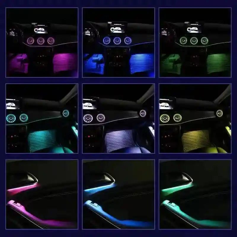 Mercedes-Benz LED Ambient Air Vent Kit - 12/256 Color RGB Interior Upgrade Tidesmit