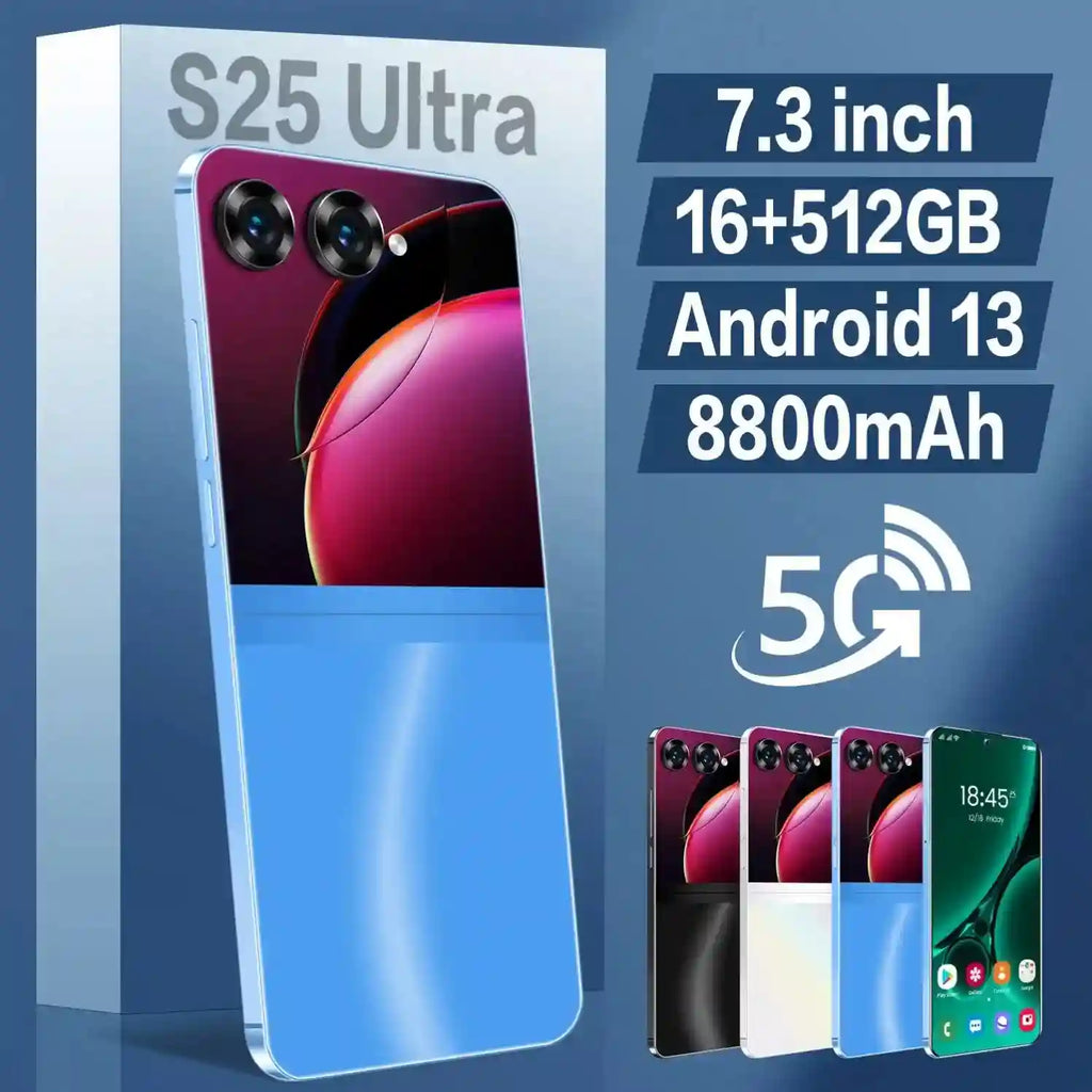 Android Smartphone 512GB 16GB RAM Triple Camera Tidesmit Blue Tidesmit