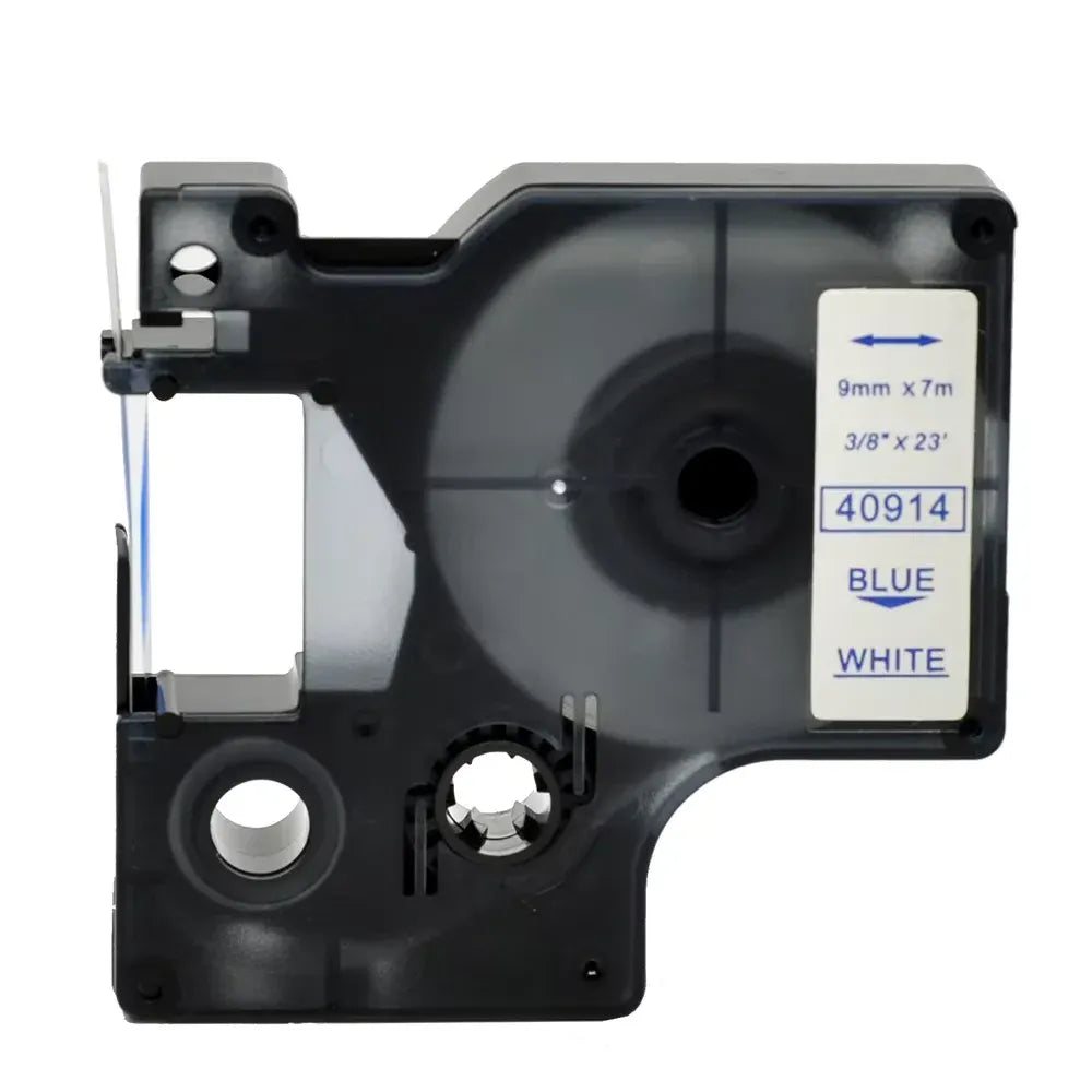 9mm*7m Blue on White 40914 D1 Label Cassette Compatible for Dymo Label Tape