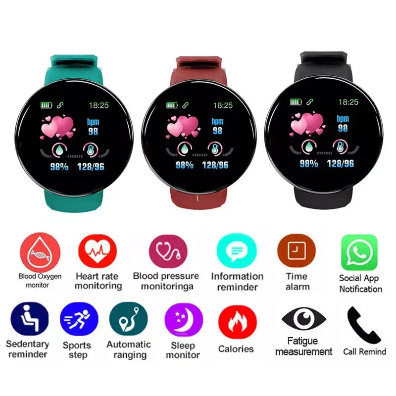 D18 Waterproof Smartwatch Fitness Tracker with Heart Rate Monitor My Store