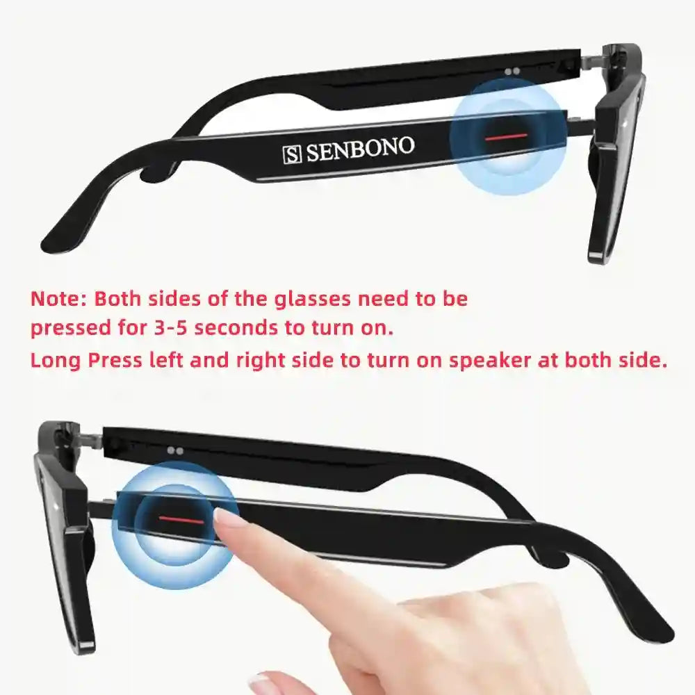 Tidesmit AI Smart Glasses: Wireless Bluetooth Audio & VR Immersive Tech Tidesmit