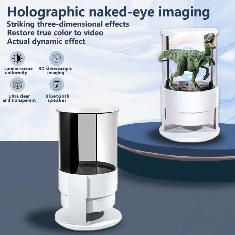 3D Hologram Fan Speaker 1080p Desktop Display - Black My Store