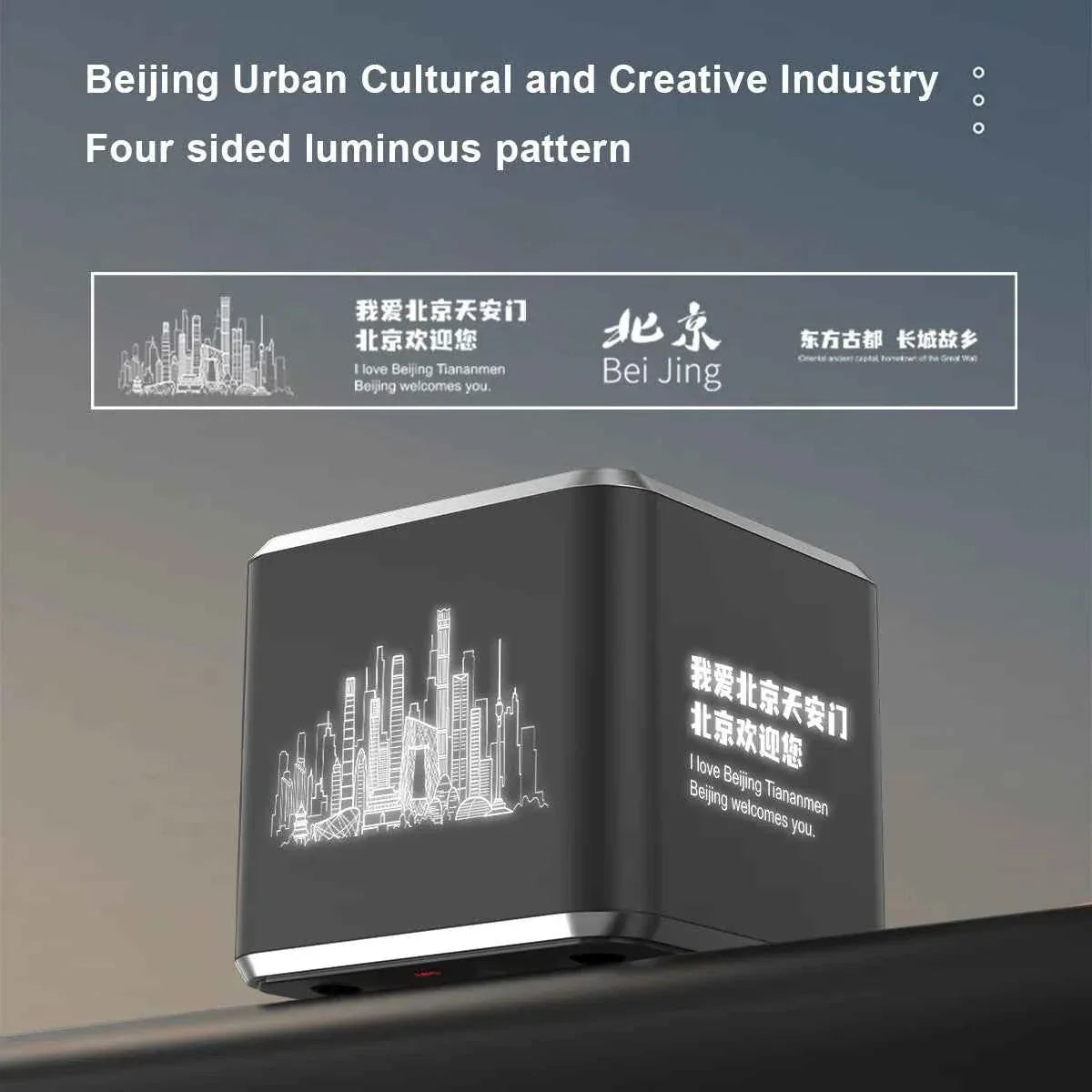 Portable Bluetooth Speaker with Custom Luminous Design - Black My Store