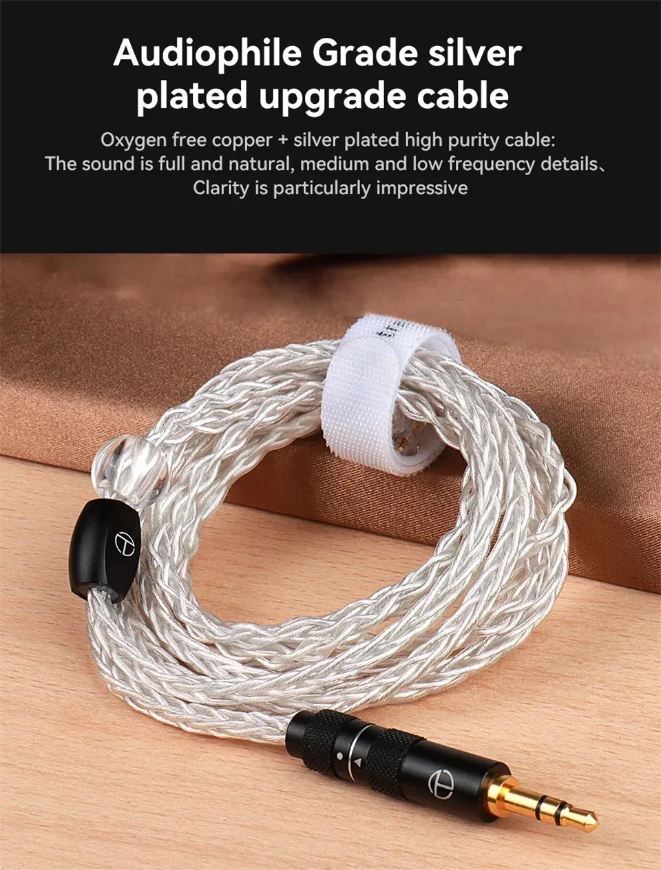 Tidesmit 8-Core OFC Silver Plated HiFi Upgrade Cable for IEMs Tidesmit