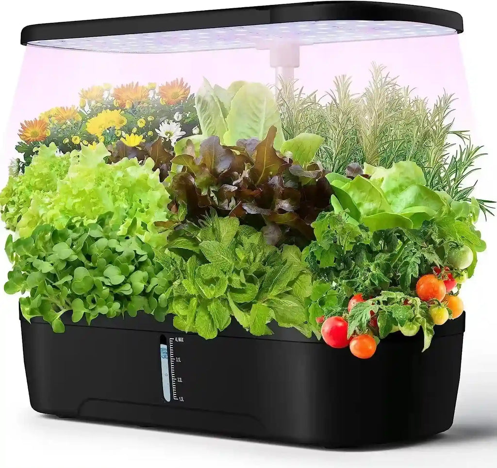 12 Pod Smart Hydroponic Indoor Garden with LED Grow Light Tidesmit