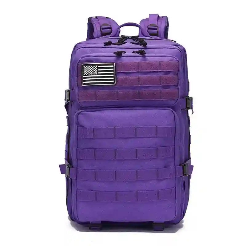 45L Tactical Waterproof Backpack - Durable Gym and Trekking Bag Purple 45 Liters Tidesmit