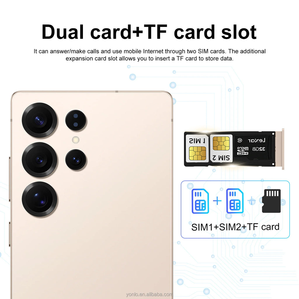 Samsung Galaxy S25 Ultra 5G smartphone in 16GB RAM and 1TB storage, dual SIM model, sleek mobile phone design