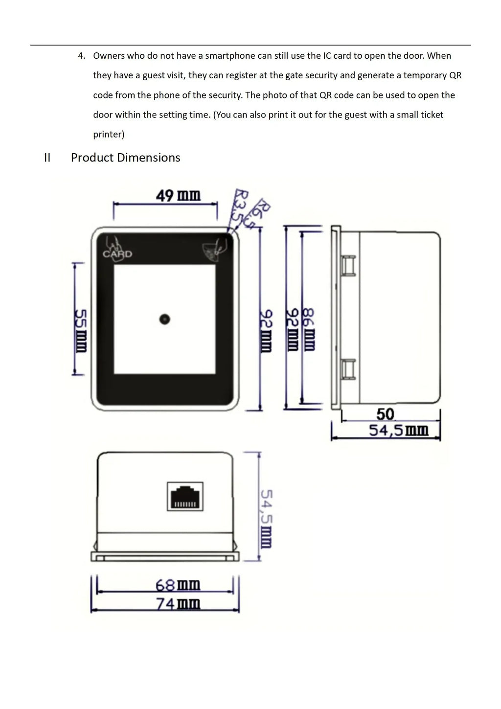 Wiegand Fixed Mount Embedded 2D Barcode Scanner Module Engine Qr Code Reader For Parking Access Control System