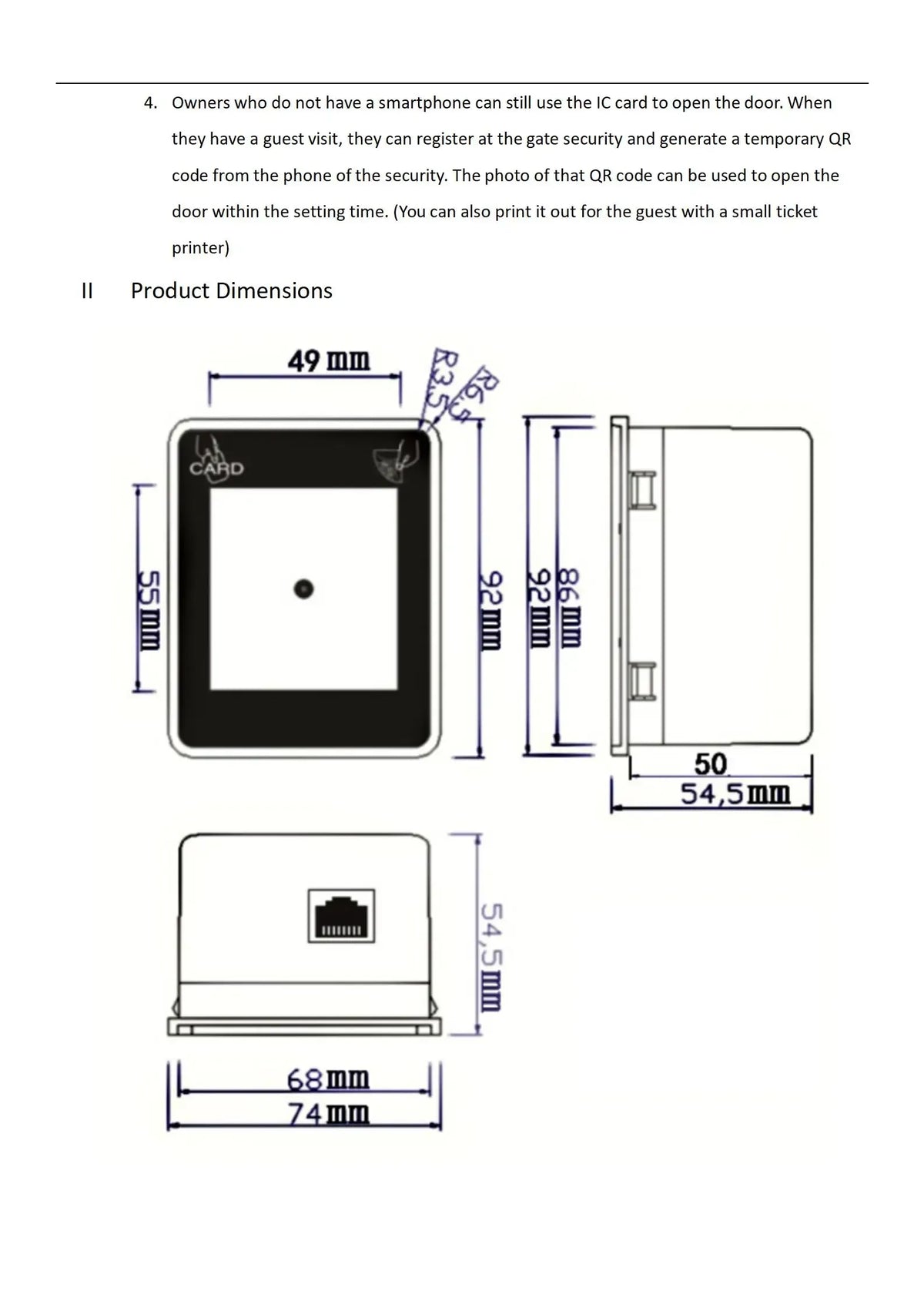 Wiegand Fixed Mount Embedded 2D Barcode Scanner Module Engine Qr Code Reader For Parking Access Control System