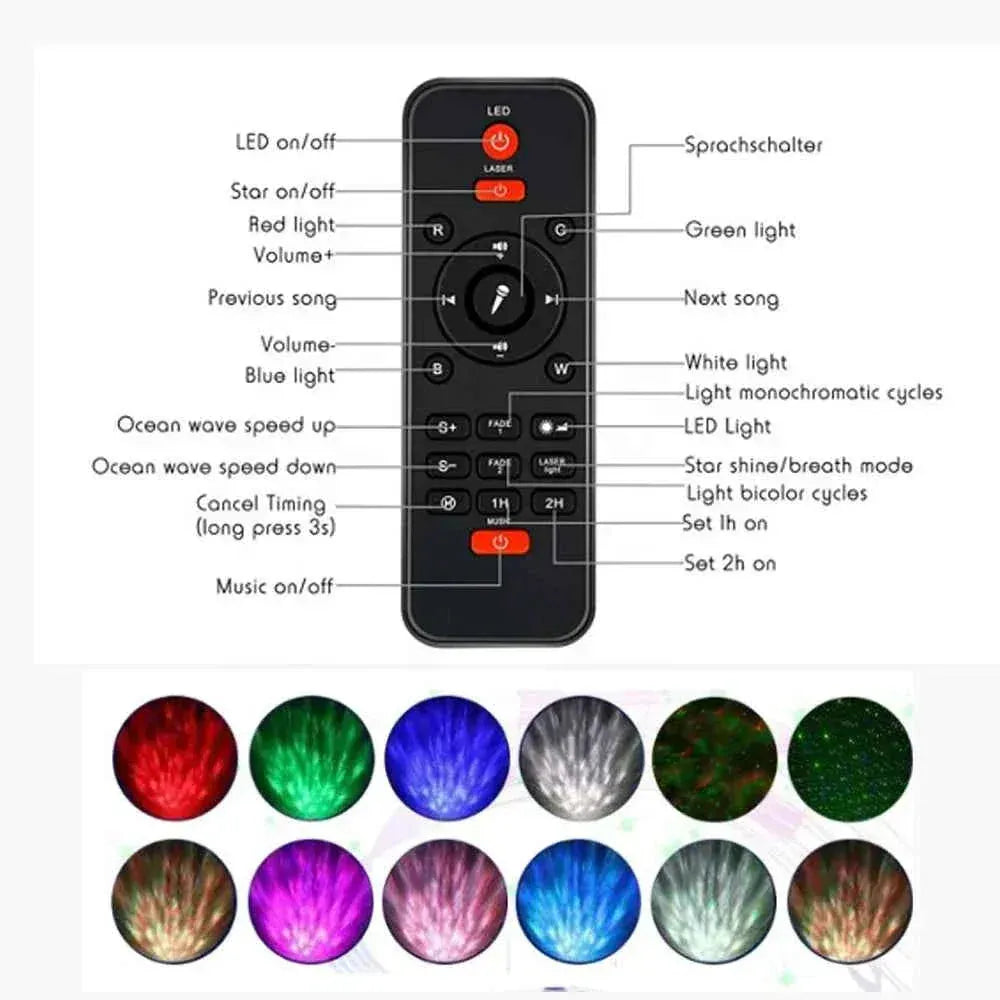 Galaxy Projector Starry Night Light | LED Aurora 3W Bluetooth Audio My Store