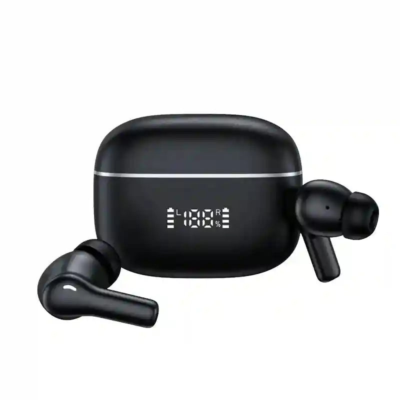 Wireless ANC Earbuds | Hybrid 6-Mic Noise Cancelling | Tidesmit Black Tidesmit