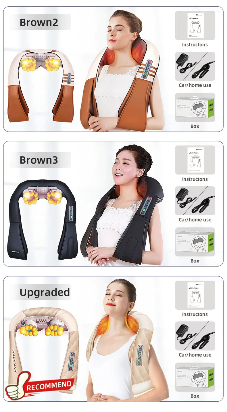 Electric Back Massager with Heat for Deep Tissue Muscle Relief Back Massage Instrument Tidesmit