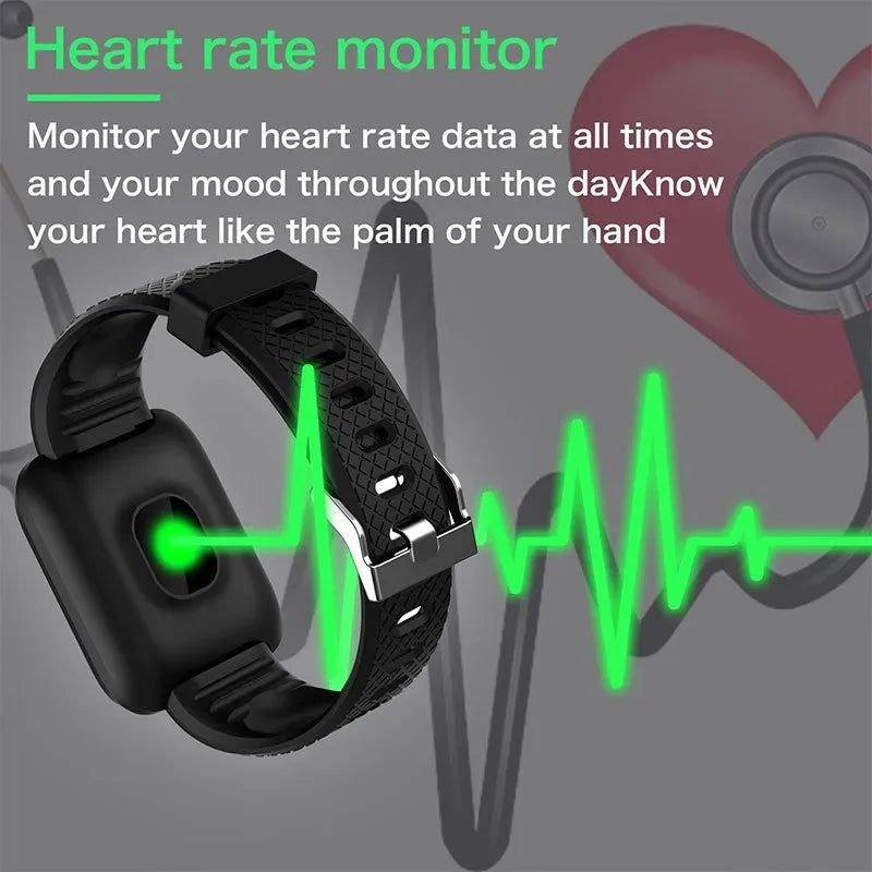 Smartwatch Fitness Tracker with Heart Rate Monitor - YQSWB6 Pink My Store
