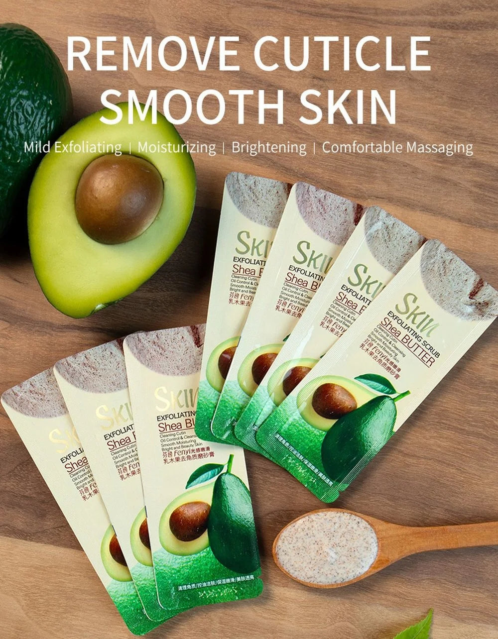 Shea Butter Exfoliating Face Scrub & 5-Piece Gel Skin Care Set Scrubs Treatments Tidesmit