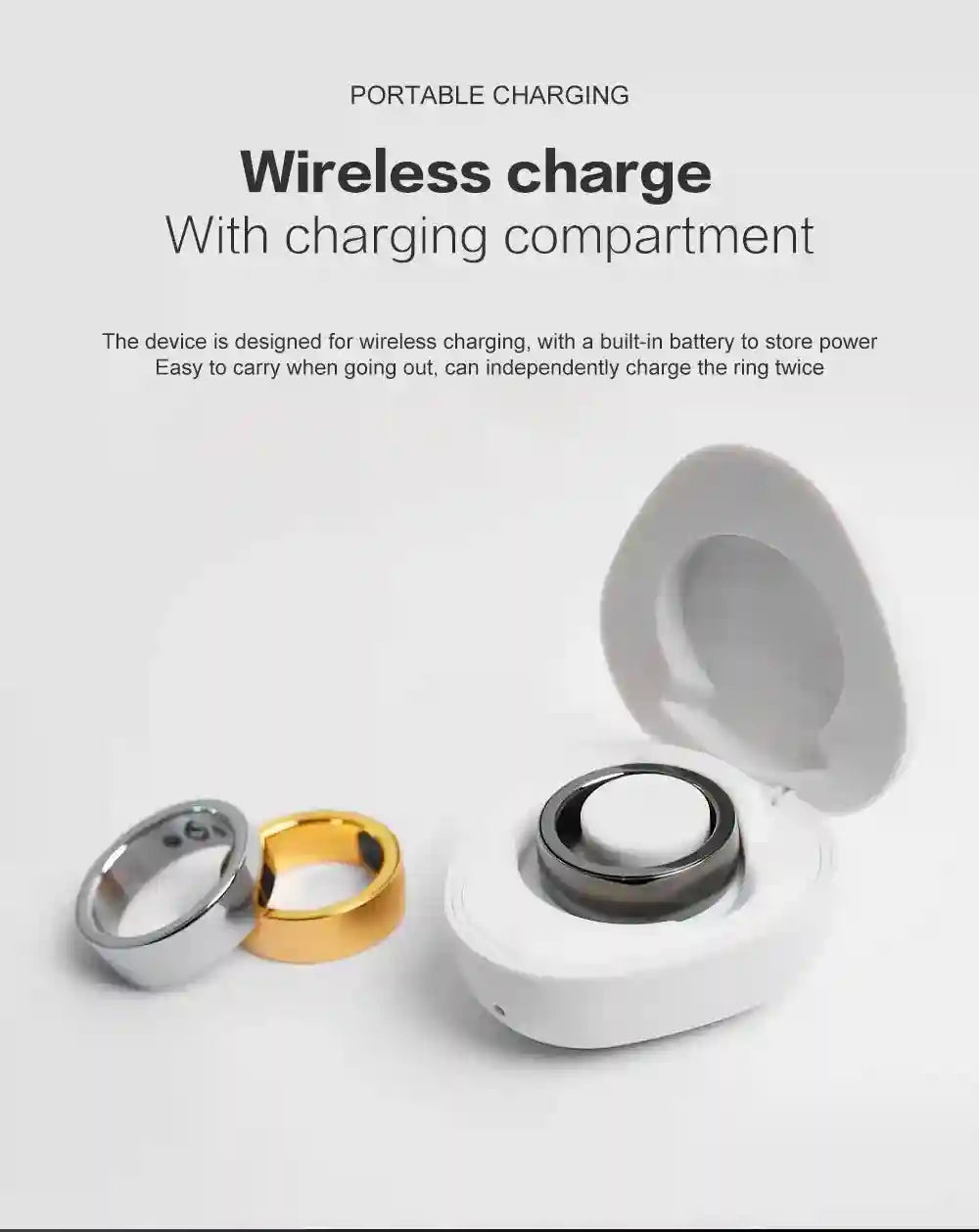 Smart Health Ring Fitness Tracker with Heart Rate & Oxygen Sensor Tidesmit